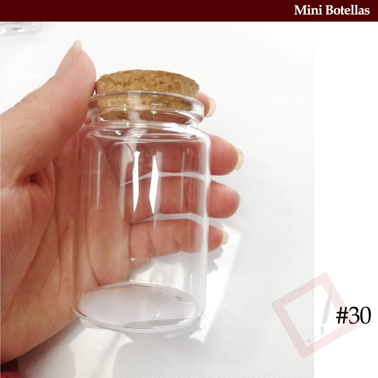 Mini Botellas (Frascos de vidrio con corcho) – PRECISE