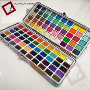 Caja de Acuarelas 100 colores Grabie+ 3 pinceles