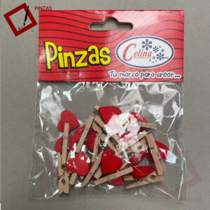Mini Pinzas Corazones 2.5cm (15 unidades)