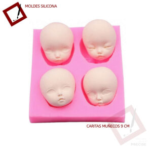 Molde Silicona caritas muñeco