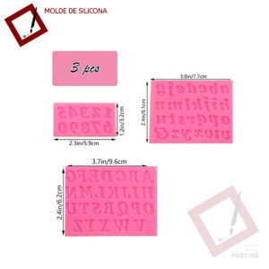 Molde Silicona Letras y números