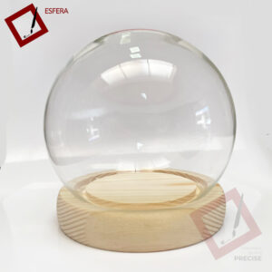 Esfera de cristal 8cm com base de madera