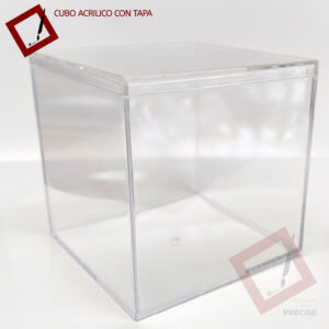 Cubo de Acrílico con tapa