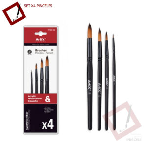 Set x4 Pinceles Redondos Artix