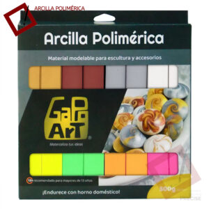 Arcilla Polimérica Mix Neón y Metal 500g