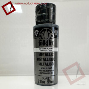 Acrílico Metalizado Folk Art 59ml Gris