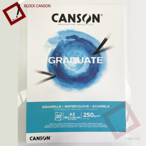 Block Acuarela A3 Canson 250gsm (20 hojas)