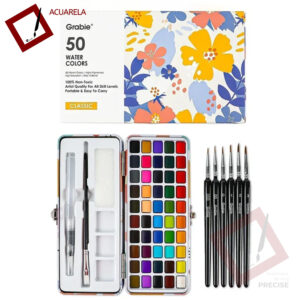 Caja de Acuarelas 50 colores Grabie+ 3 pinceles
