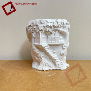 Maceta Casita en Tronco 8,7cm